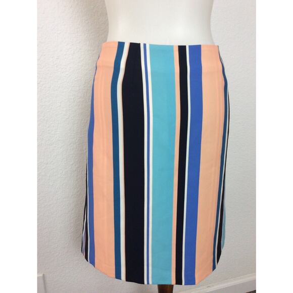 Opening Ceremony Skirt Striped Draped Zip Front Knee Length - Picture 4 of 8